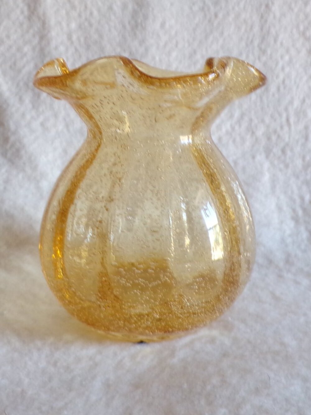 HOBBY LOBBY Beautiful Yellow Vase Sunset Flower Collection Table Decor Glass New